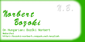 norbert bozoki business card